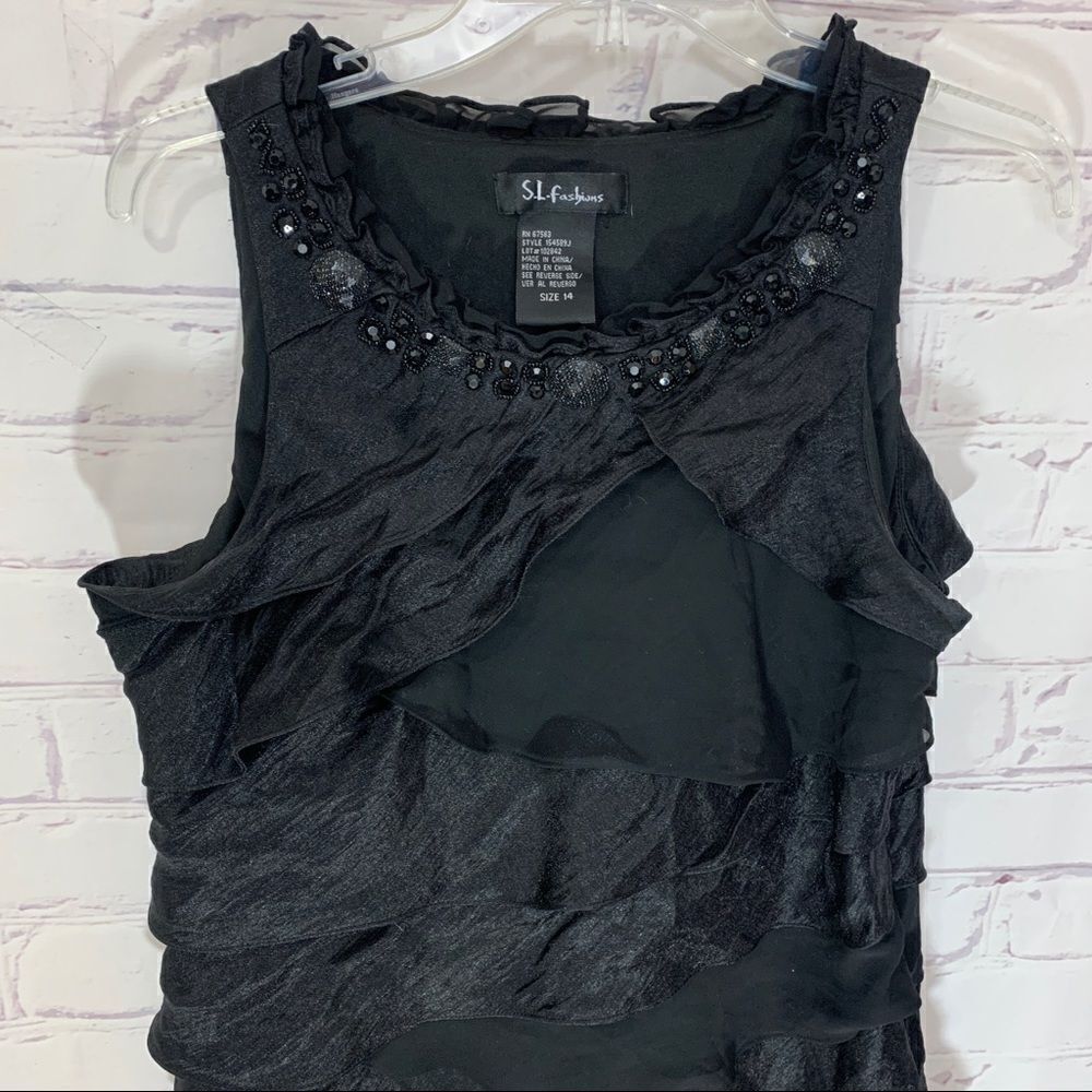 SL Fashions size 12 black dress‎